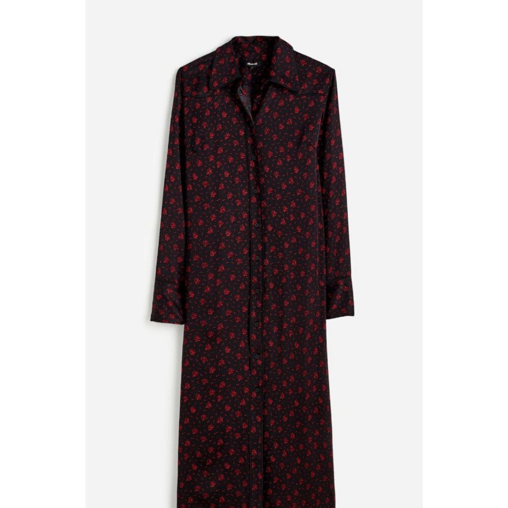 Madewell Black and Red Midi Dress
